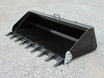 Buy 84  Heavy Duty Low Profile Tooth Bucket Attachment Fits Skid Steer Loader • 1,749.99$