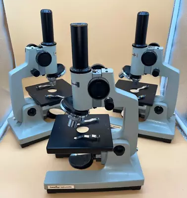 Buy 3-pc Cambridge Instruments Microscope Student With  W/ 2 Objective Lenses • 60$