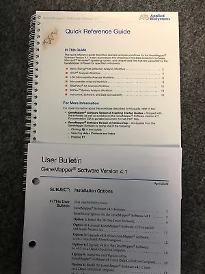 Buy Applied Biosystmes GeneMapper Version 4.1 Quick Guide & User Bulletion • 38$