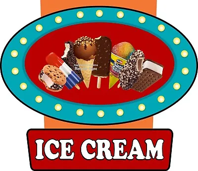 Buy Ice Cream DECAL Concession Food Truck Sign Sticker  (Choose Your Size) Icv • 41.99$