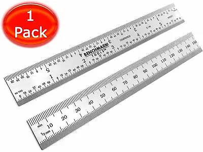 Buy Benchmark Tools 6 /150 Mm English Metric Machinist Ruler Brushed Stainless • 6.99$