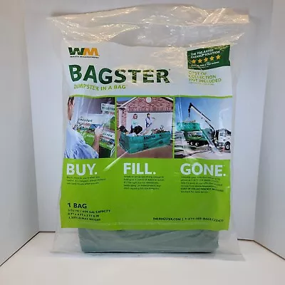 Buy Waste Management Bagster 3CUYD Dumpster In A Bag Holds Up To 3,300 Lb, Green • 44.99$