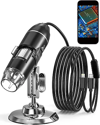 Buy USB Digital Microscope,  50X-1600X Magnification Handheld Digital Microscope Com • 36.47$