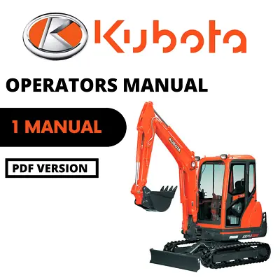 Buy Kubota Excavator  KX71-3 KX71-3S Operators Manual PDF USB • 45$
