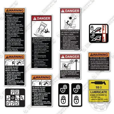 Buy Fits Kubota Front End Loader Warning Decal Kit Aftermarket Sticker Set • 29.95$