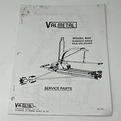 Buy Valmetal Surface Drive Silo Unloader Owners Service Parts Numbers Manual List • 11.92$