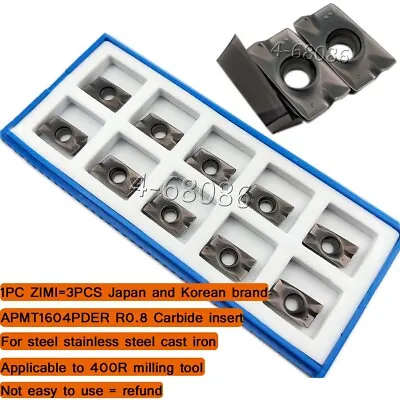 Buy R0.8 APMT1604PDER DP Lathe Milling Inserts For BAP 400R Indexable Milling Cutter • 12.30$