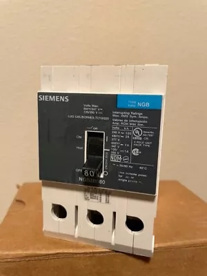 Buy NEW Siemens NGB3B080B 3p 480v 80a Circuit Breaker NEW TAKEOUT • 295$