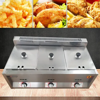 Buy 3-Pan Propane Gas Food Warmer Restaurant Tabletop Desktop Countertop Steam Table • 180.03$