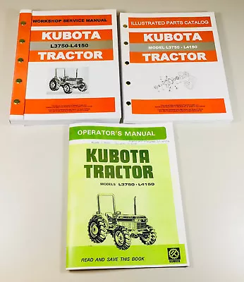 Buy Kubota L3750 L4150 Tractor Service Parts Operators Manual Catalog Repair Shop • 95.57$