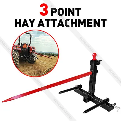 Buy 3 Point Trailer Hitch Quick Attach Bale Spear /49” Hay Bale Spear /17  Stablizer • 279.98$