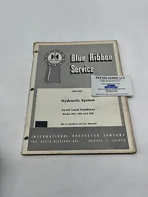 Buy Service Man. For International Harvester Blue Ribbon 303 403 503 Land Combines • 15$