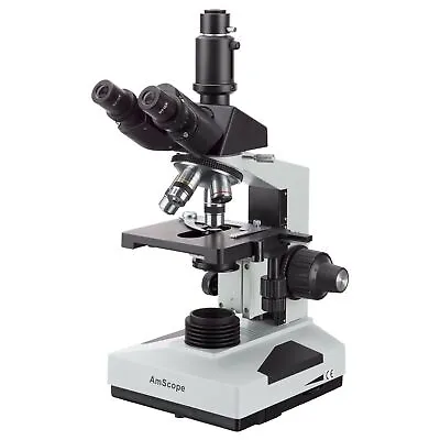 Buy AmScope 40X-1000X Simul-Focal Trinocular Microscope W/ C-Mount Adapter Multi-Use • 334.99$