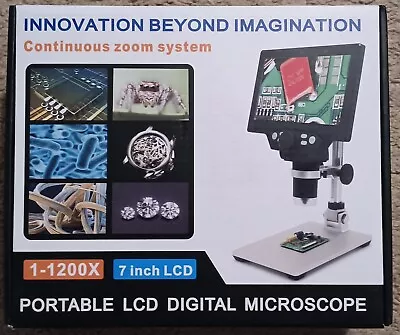 Buy Koolertron 7 Inch LCD Digital Microscope 12MP 1-1200X Magnification 1080P • 105.50$