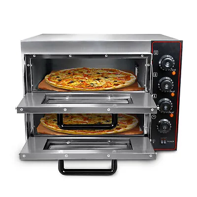 Buy Commercial Countertop Pizza Oven Double Deck Pizza Marker 16  Pizza Indoor • 271.61$
