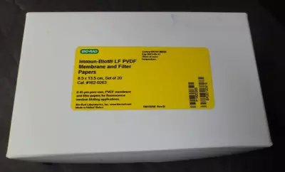 Buy Bio-Rad Cat: 162-0263 Immun-Blot® LF PVDF Membrane And Filter Papers 8.5x13.5cm • 99.99$