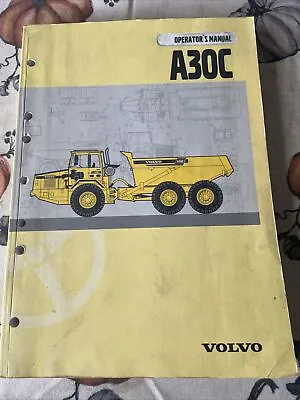 Buy Volvo A30C 6x6 Articulated Dump Truck Operator Maintenance Manual Book Shop OEM • 89$