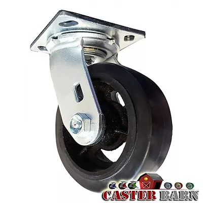 Buy 6  X 2  Dumpster Swivel Caster - Mold-On-Rubber Wheel - 550 LB Capacity • 28.49$