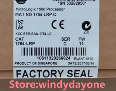 Buy New Factory Sealed Allen-Bradley 1764-LRP SER C MicroLogix1500 Processor PLC • 334$