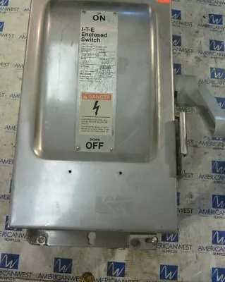 Buy Siemens ITE NF351SS 30 Amp 600 Volt NON Fused 4X Stainless Disconnect Switch • 150$