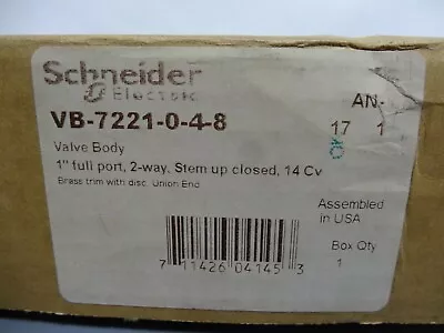 Buy Schneider Electric Valve Body 1  Full Port, 2-Way, Stem Up Closed, VB-7221-0-4-8 • 163.99$