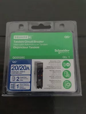 Buy Square D Schneider Electric QO2020C 20/20A QO Tandem Circuit Breaker NEW J • 38.71$