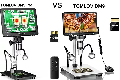 Buy TOMLOV 7  Digital Microscope 1200X Magnifier Soldering Entire Coin View Remote • 95.92$