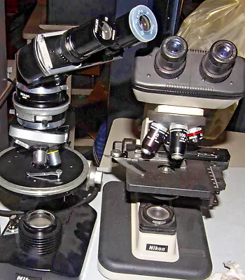 Buy (2) Nikon Alphaphot-2 Ys2 Lab Microscopes-lot Of 2--lens 4 10  40 100 • 89.95$