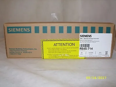 Buy Siemens - Mfg Refurbished Mbc/rbc Backplane Power Module R545-714 *nos* • 349$