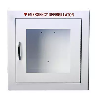 Buy Modern Metal Large Non-Alarmed Basic AED Cabinet 17.5in X 17.5in X 7in • 120$