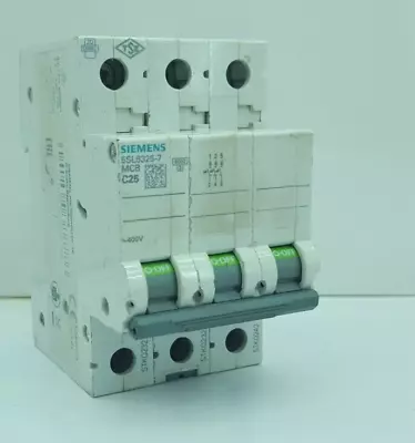 Buy Siemens 5sl6325-7 Mcb Circuit Breaker C25 3 Poles 400v / Tested Ok • 150$