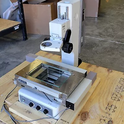 Buy Nikon Toolmakers Measuring Microscope MM-800 Stand With Stage For Parts • 995$