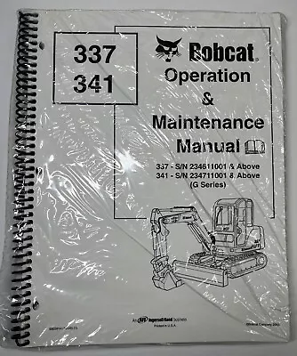 Buy Bobcat 337 341 Mini Excavator Operation Maintenance & Manual #6902614 • 19.95$