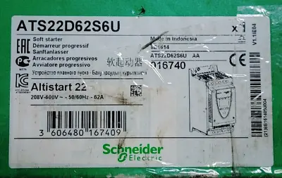 Buy Schneider Electric Ats22d62s6u Altistart 22 Soft Starter 62a 600vac 50hp New!! • 949.99$