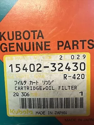 Buy Kubota Oil Filter 15402-32430 New Old Stock • 17.39$