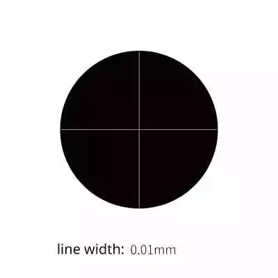 Buy Negative Microscope Micrometer Slide Dark Field Bright Line Cross Chrome Reticle • 24.69$