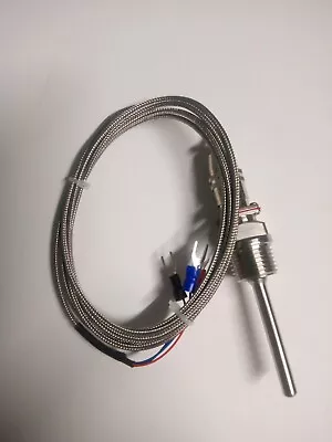 Buy CrocSee RTD Pt100 Temperature Sensor Probe 3 Wires 2M Cable Thermocouple NEW!! • 17.99$