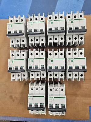 Buy  SCHNEIDER ELECTRIC C60 Multi 9 1A Circuit Breakers 10pc Lot New With Out Boxes • 125$