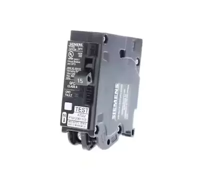 Buy Siemens 15 Amp 1-Pole GFCI Plug-On Neutral Circuit Breaker • 29$