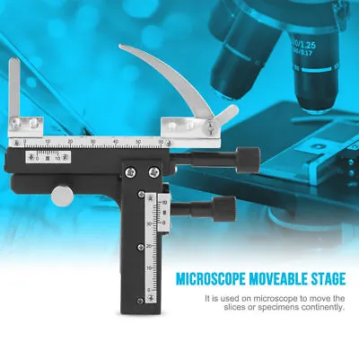Buy X Y Microscope Moveable Stage Caliper Scale Attachable Mechanical X-Y Vernier • 15.38$