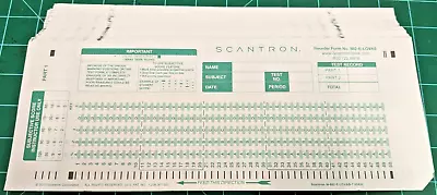 Buy 175x Lot Green Scantron 882-E Testing Forms Sheets New Unused • 17.99$