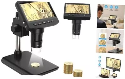 Buy Microscope- LCD Digital Microscope 500X, 1080P Coin Magnifier For Error Coins  • 54.53$