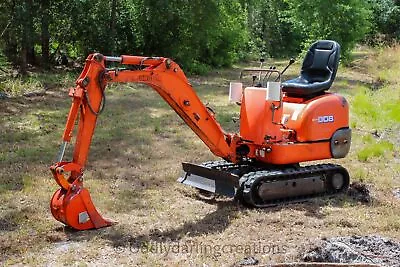 Buy 2002 Kubota K-008 Mini Excavator 1733.7 Hours Rubber Tracks Diesel Ready To Work • 7,000$
