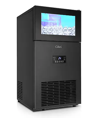 Buy Commercial Ice Maker 130Lbs/Day, Quick Ice Making Commercial Ice Machine With 35 • 750.36$