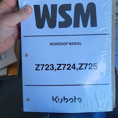 Buy Kubota Z723 Z724 Z725 Zero Turn Mower Shop Service Repair Manual • 65$