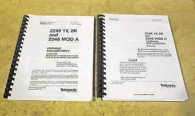 Buy Tektronix 2246 1Y 2R MOD A User Manual AND Service Manual - PAIR! • 19.95$