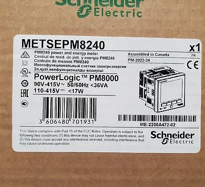 Buy SCHNEIDER ELECTRIC PowerLogic PM8000 METSEPM8240 NEW In Original Packing • 3,250$