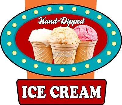 Buy Ice Cream Hand Dipped DECAL Concession Food Truck Sign Sticker  Icv • 12.99$