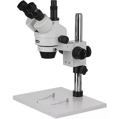 Buy AmScope 7X-90X Trinocular Inspection Stereo Microscope W/ Super Large Stand • 402.99$