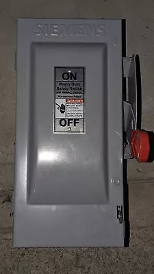 Buy Siemens 30 Amp 240 Volt 2 Pole 3 Wire HF221N FUSIBLE DISCONNECT SWITCH  DIS400 • 45$